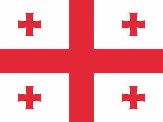 Georgiens Flagge (Ausschnitt)